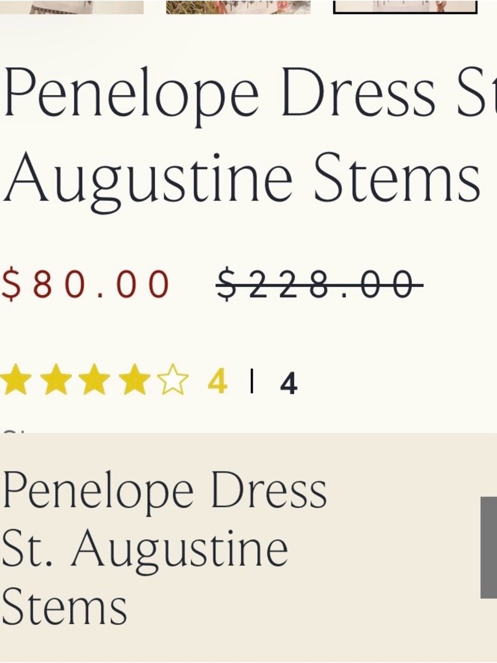 NWT,Spartina 449,Penelope Dress St. Augustine Stems,Size Large - Picture 7 of 7